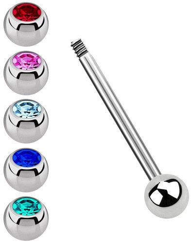 Tongue piercing set titanium - piercing,