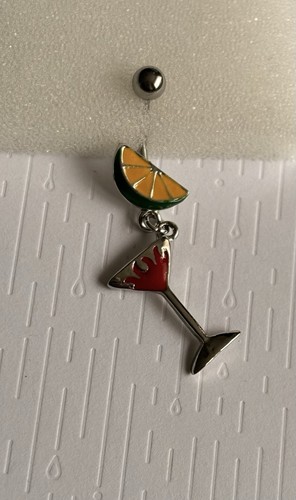 Martini glass navel belly - martini,
