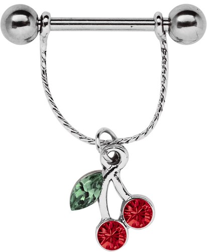 Chest piercing chain stone - chest,
