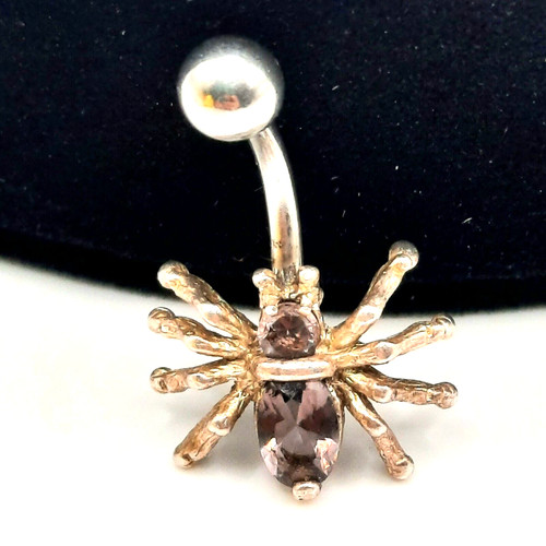 Sterling silver spider - silver,
