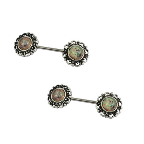 Round 14ga nipple rings with - round,