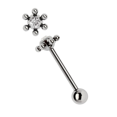 Titan piercing barbell - barbell, tongue