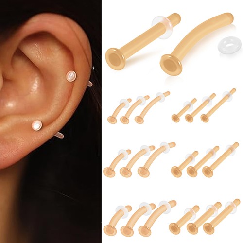 4pcs mini glass earrings nose - glass,